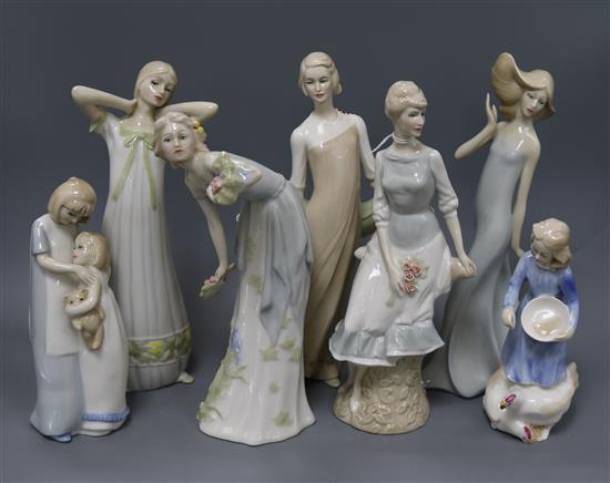 Seven Royal Doulton Reflections figures